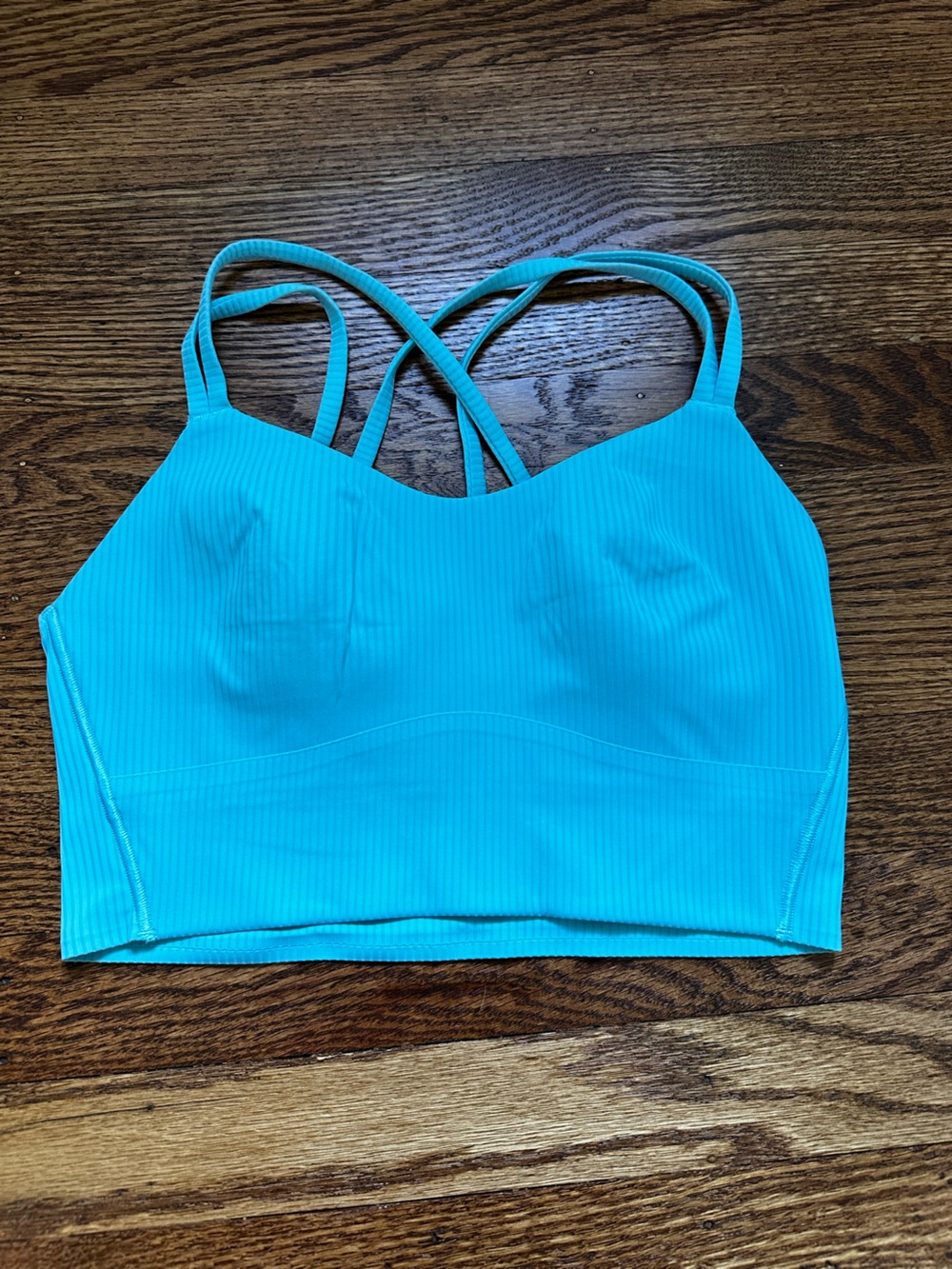 lululemon athletica Turquoise Strappy Seamless Sports Bralette